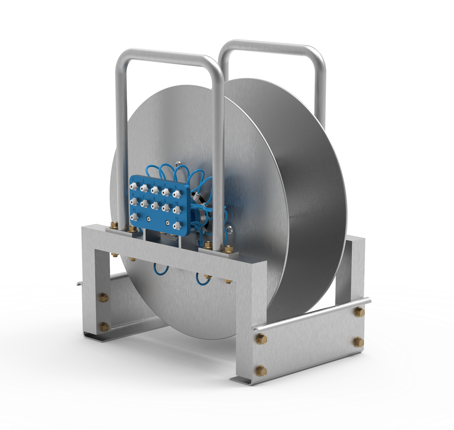 Custom engineered rotary union inspection fixture