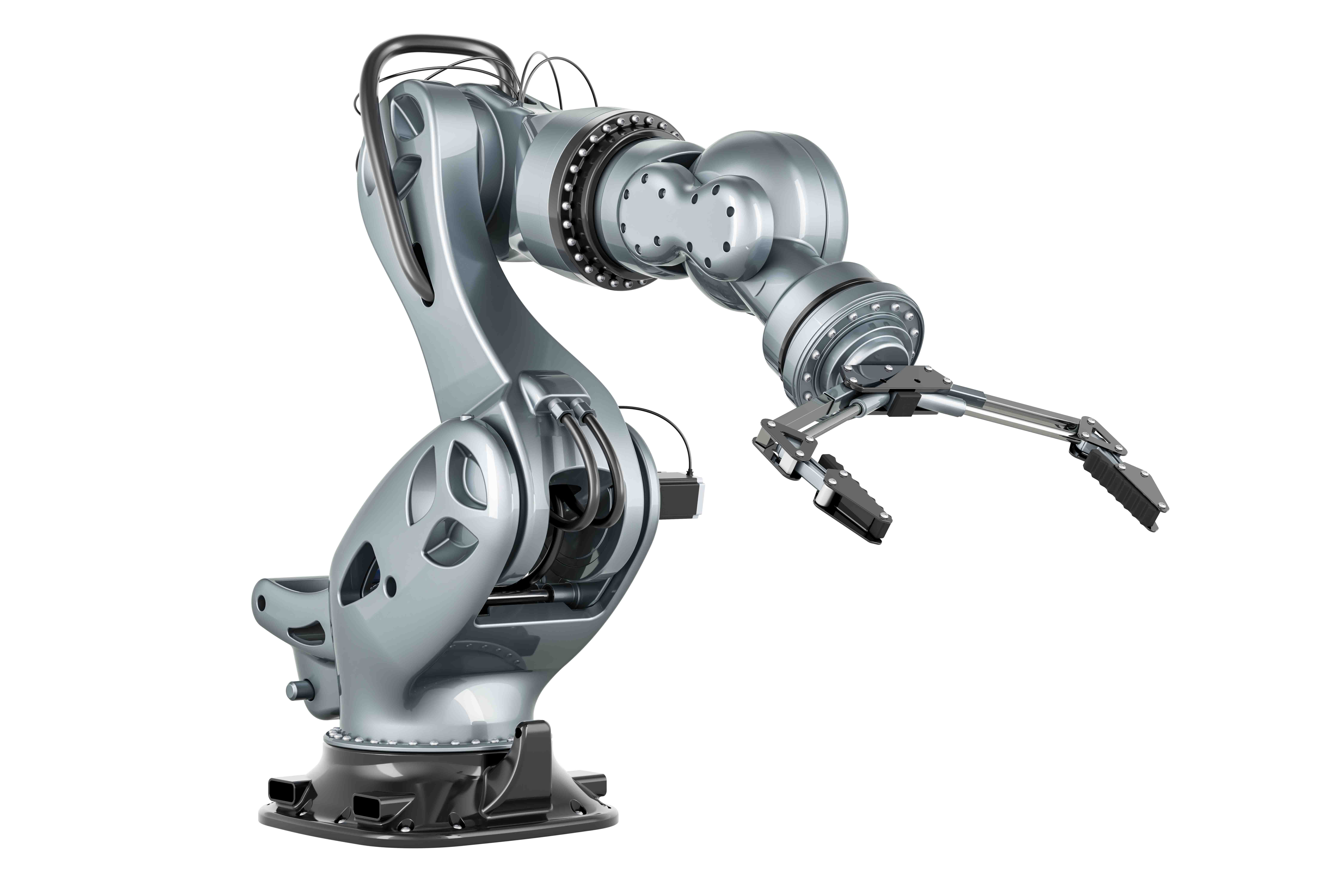 Robotic arm with integrated rotary union and end-of-arm tooling